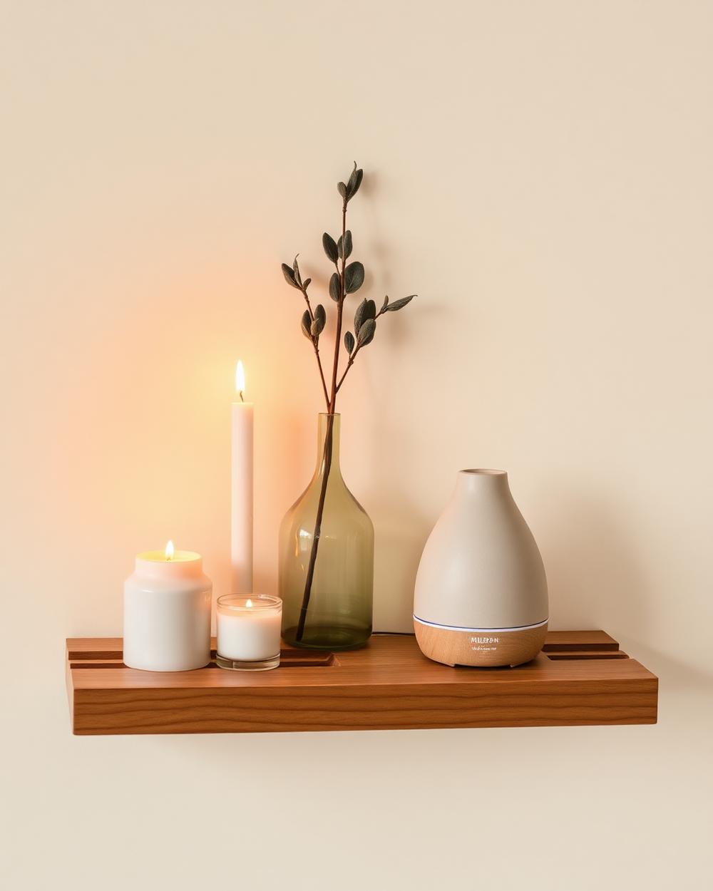 Candele e diffusore di aromi nello studio